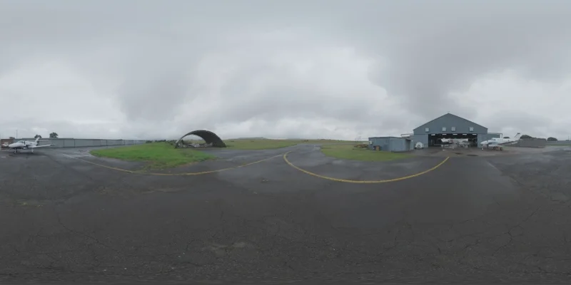 Hanger Exterior Cloudy