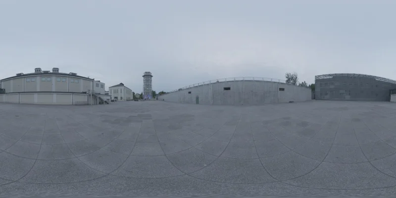 Overcast Industrial Courtyard