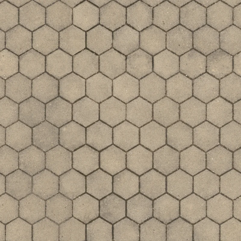 Hexagonal Concrete Paving