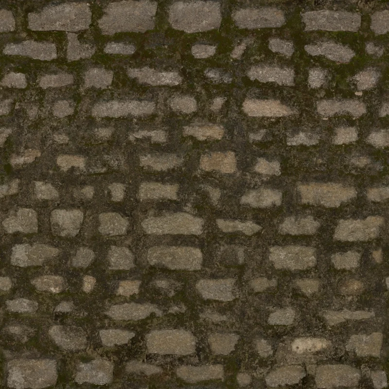 Mossy Stone Wall
