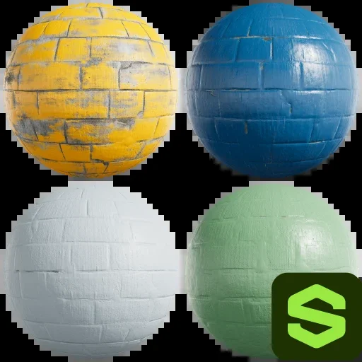 Painted Bricks Substance 001