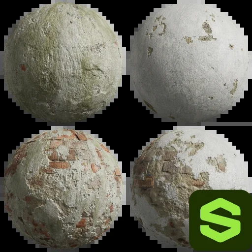 Painted Plaster Substance 002