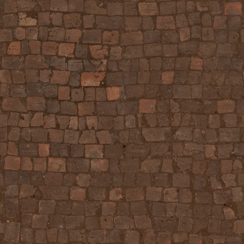 Worn Brick Floor