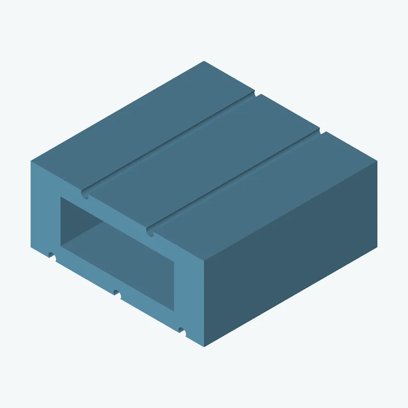 Rectangular body, 100 × 43.1 × 100 mm (W×D×H) — 0420