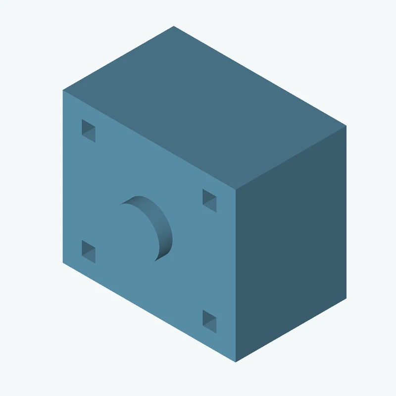 Rectangular body, 65.17 × 56.4 × 41.9 mm (W×D×H) — 0448