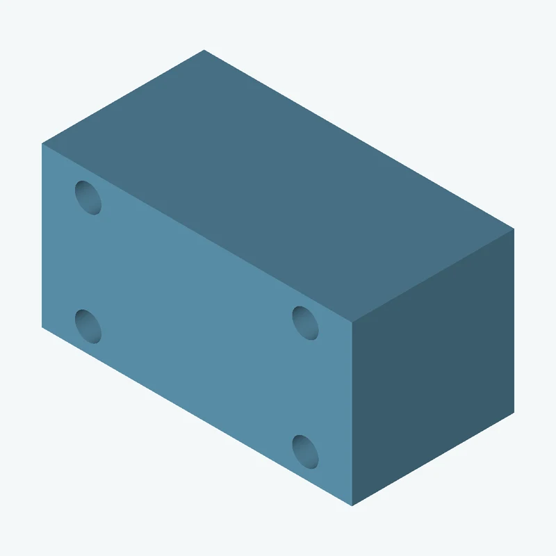 Rectangular body, 50.44 × 25.9 × 26.4 mm (W×D×H) — 0540