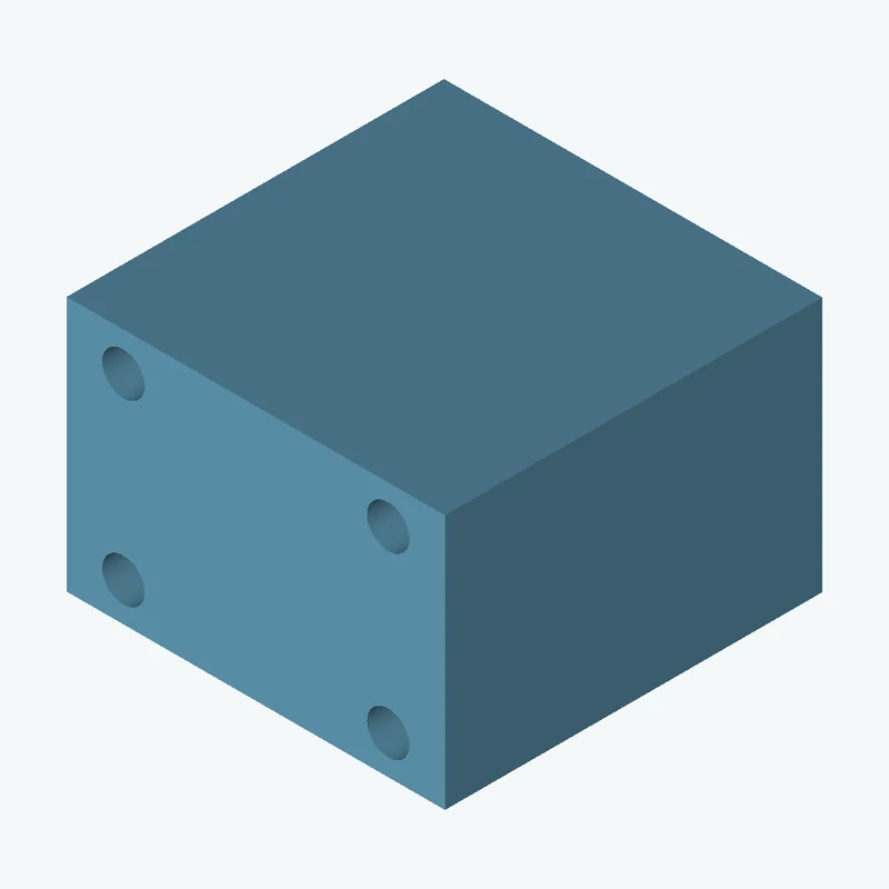 Rectangular body, 75 × 50.6 × 74.8 mm (W×D×H) — 0560