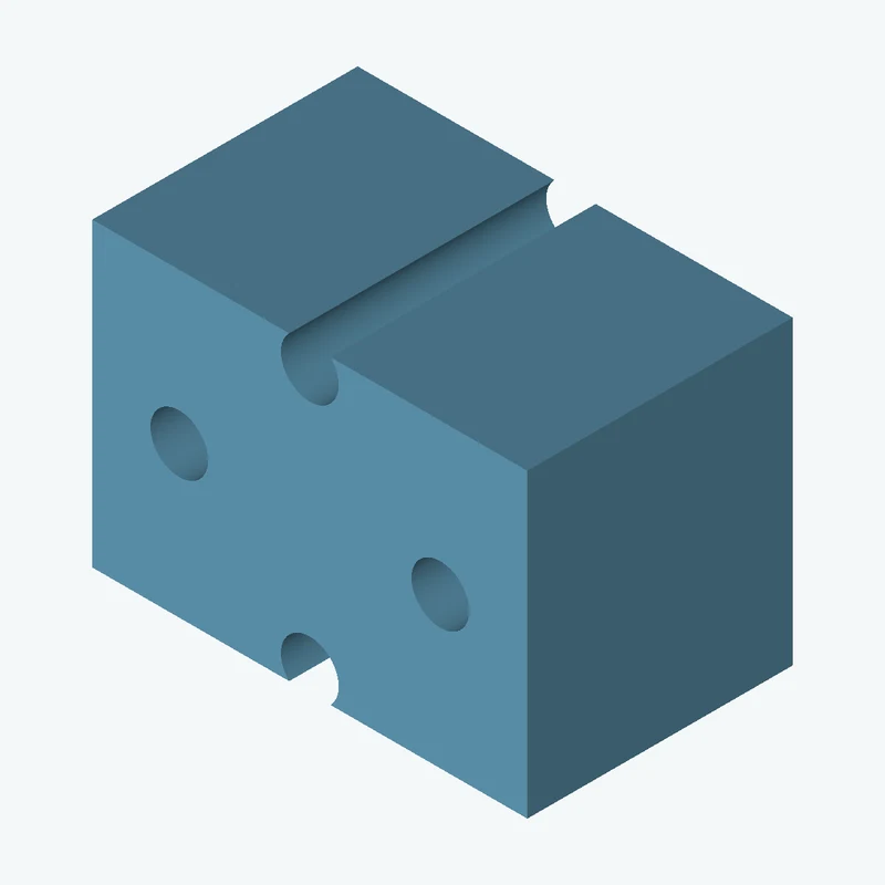 Rectangular body, 40 × 27.7 × 24.4 mm (W×D×H) — 0564