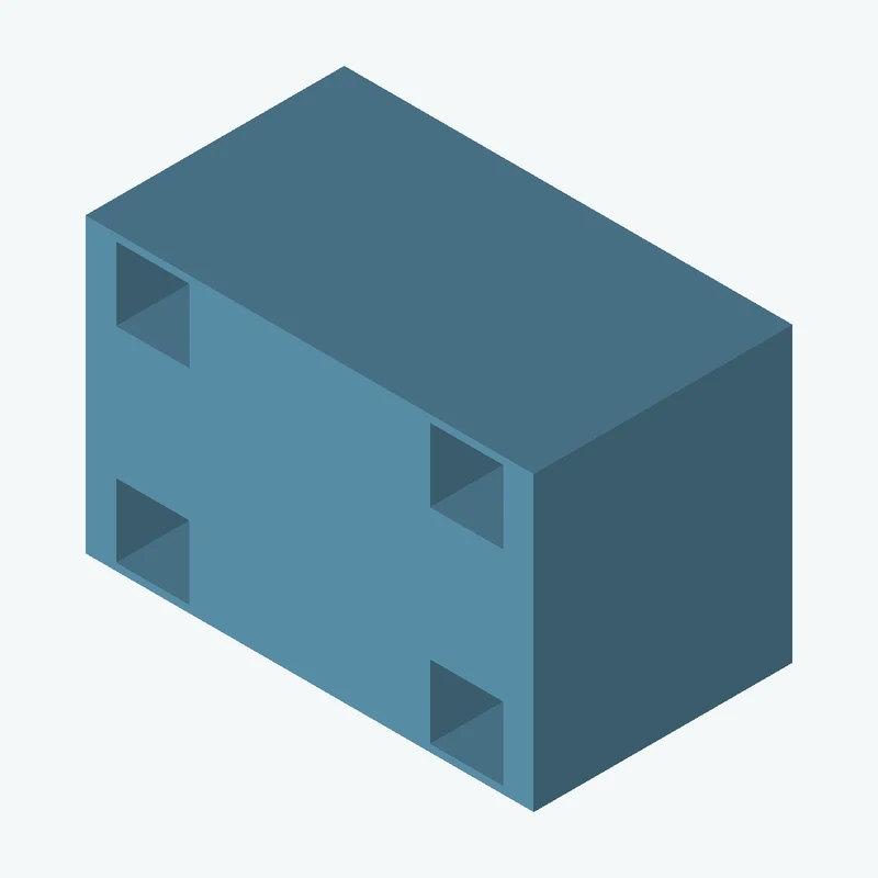 Rectangular body, 15.93 × 10.4 × 9.2 mm (W×D×H) — 0600