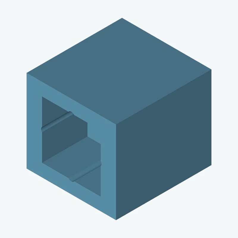 Rectangular body, 70 × 64.9 × 74.7 mm (W×D×H) — 0746