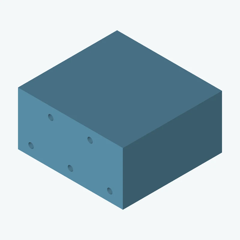 Rectangular body, 85 × 43.3 × 80.3 mm (W×D×H) — 0752