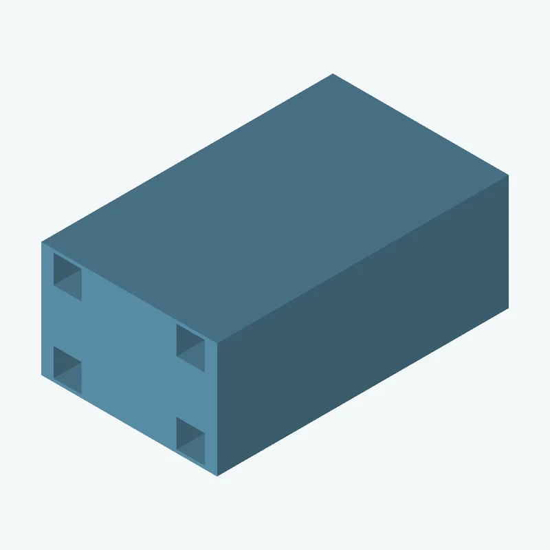 Rectangular body, 39.96 × 26.2 × 66.3 mm (W×D×H) — 0805