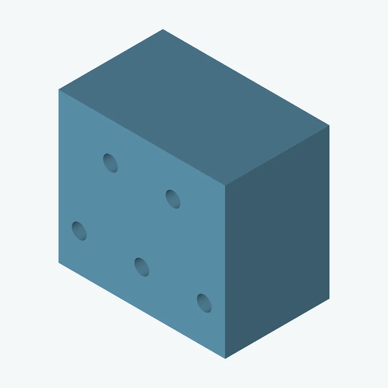 Rectangular body, 60 × 54 × 37.6 mm (W×D×H) — 0851