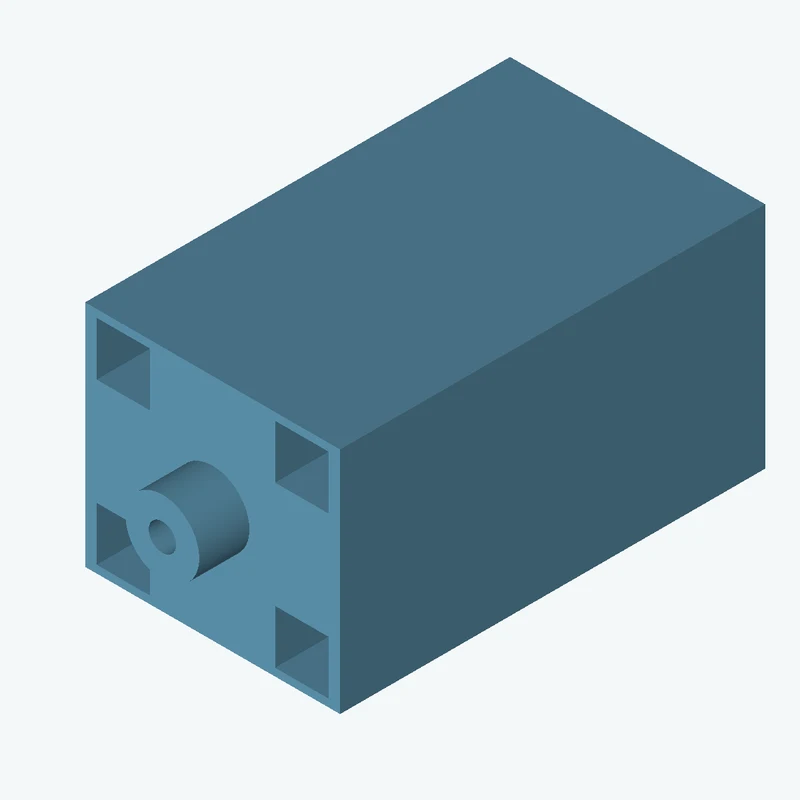 Rectangular body, 60 × 53.9 × 100 mm (W×D×H) — 0858
