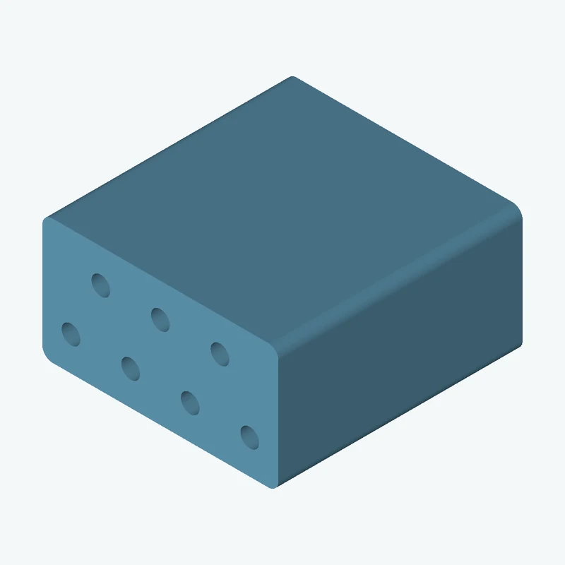 Rectangular body, 20.21 × 10.7 × 20.9 mm (W×D×H) — 0912