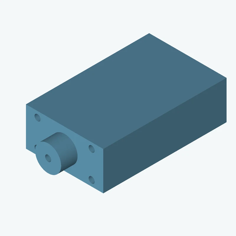 Rectangular body, 55 × 27.3 × 87.6 mm (W×D×H) — 1001