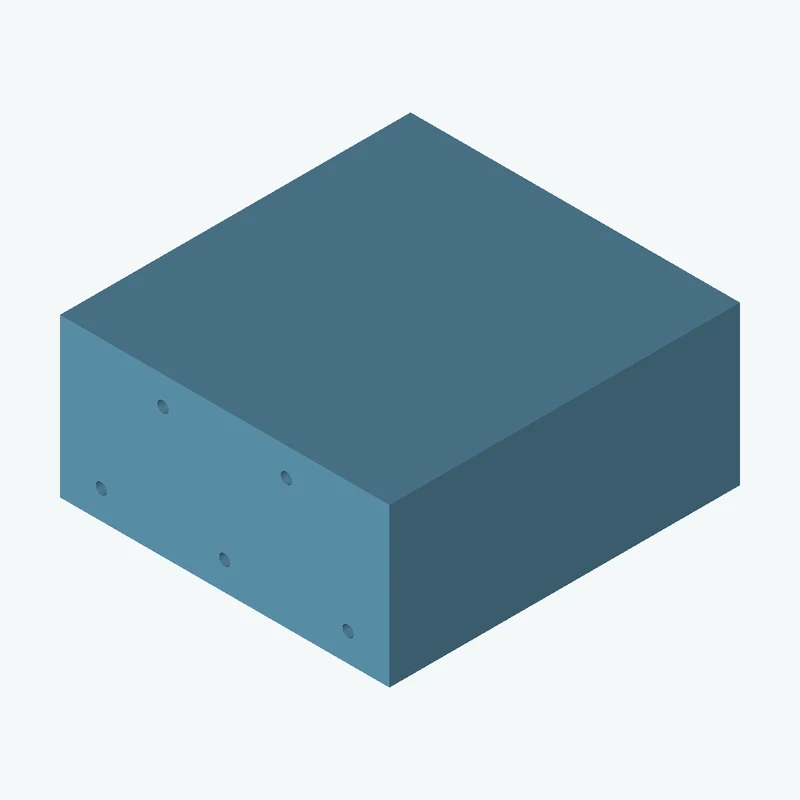 Rectangular body, 93.96 × 45.1 × 100 mm (W×D×H) — 1004