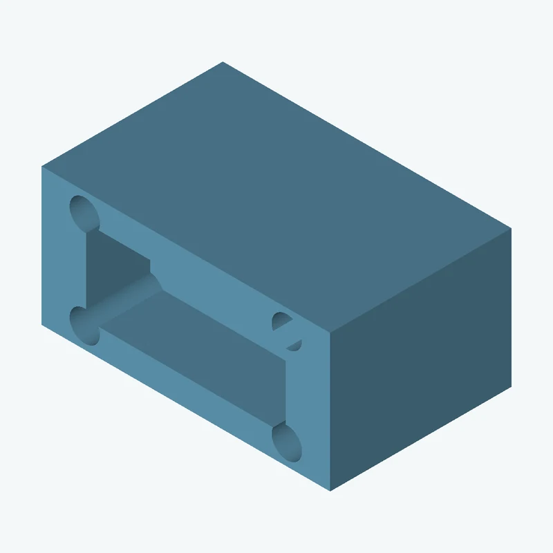 Rectangular body, 50.46 × 24 × 31.7 mm (W×D×H) — 1016