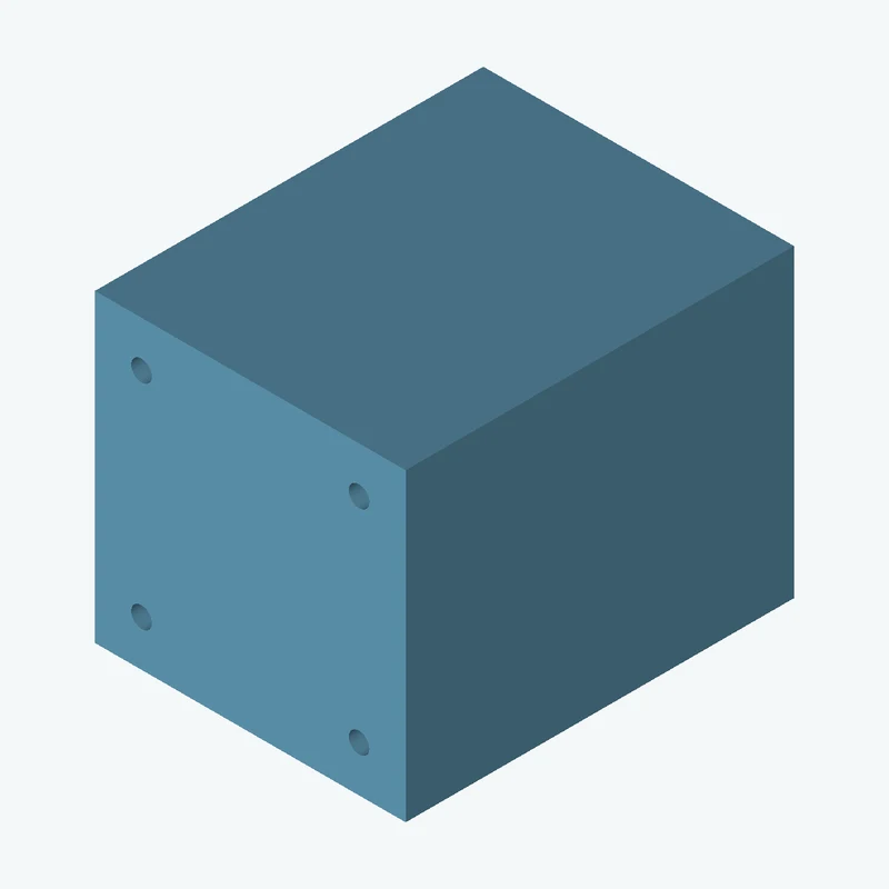 Rectangular body, 80 × 78.5 × 100 mm (W×D×H) — 1046