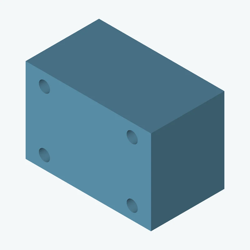 Rectangular body, 95 × 64.2 × 55.6 mm (W×D×H) — 1047