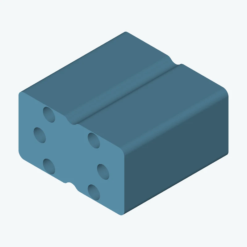 Rectangular body, 55.41 × 30.5 × 54.5 mm (W×D×H) — 1099