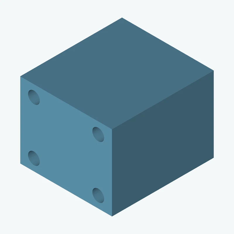 Rectangular body, 25.07 × 20.6 × 27.8 mm (W×D×H) — 1122