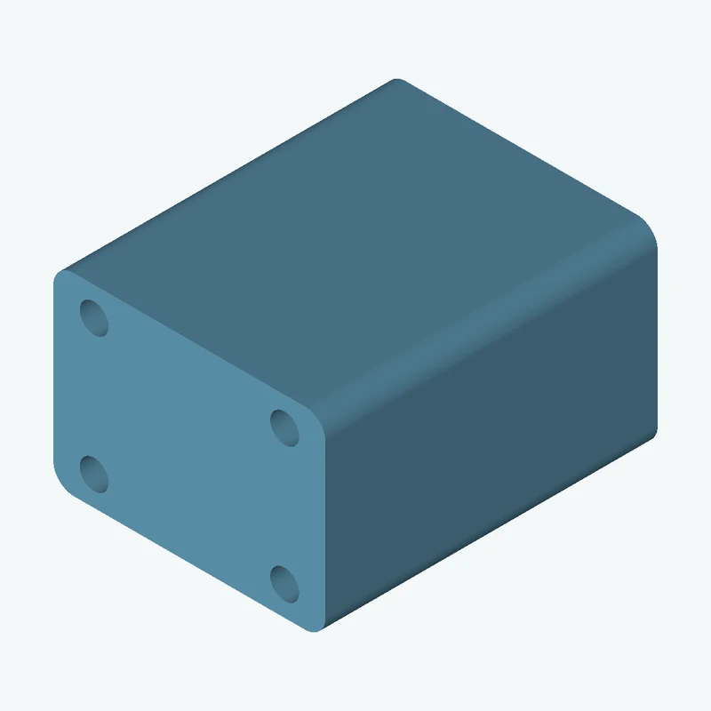 Rectangular body, 50 × 35.5 × 61 mm (W×D×H) — 1168