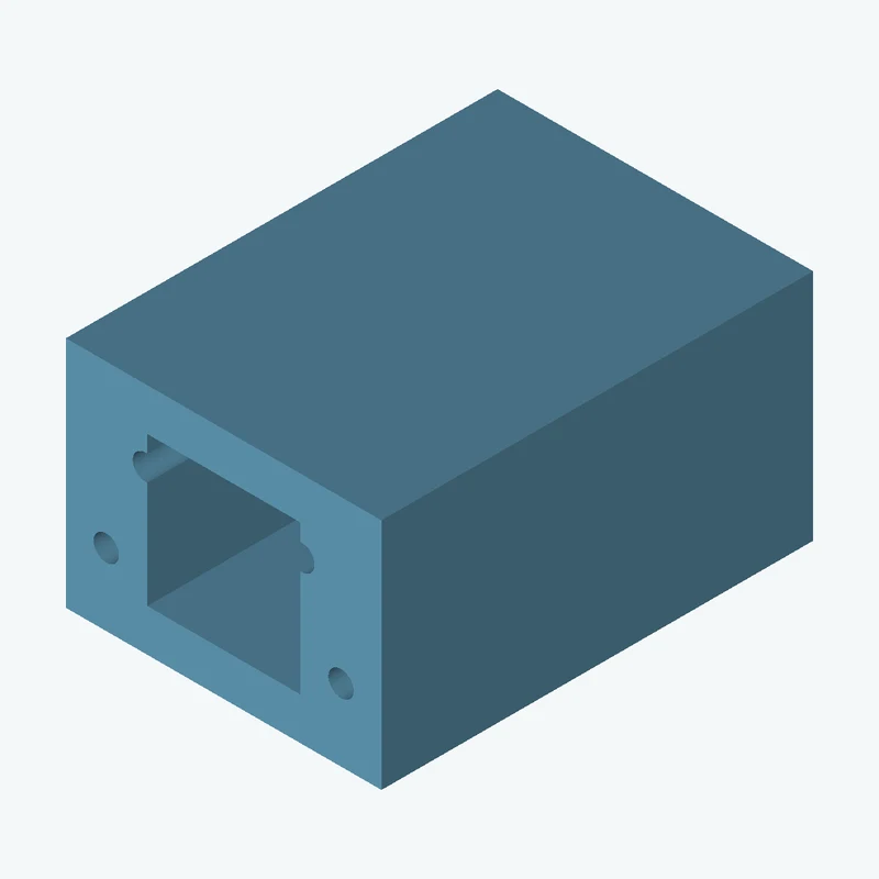 Rectangular body, 25 × 18.5 × 34.2 mm (W×D×H) — 1205