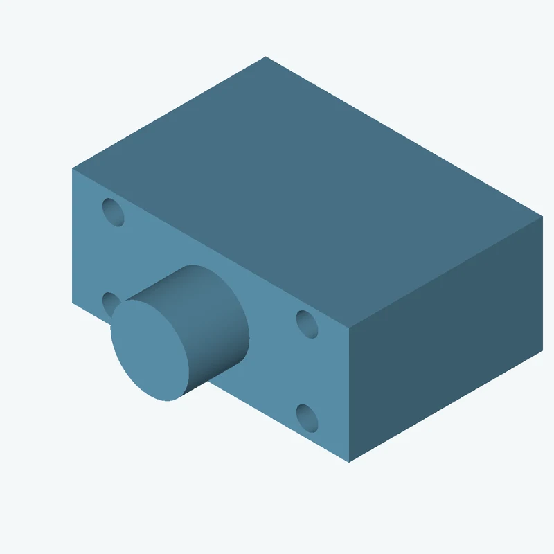 Rectangular body, 53.99 × 22.7 × 37.8 mm (W×D×H) — 1235