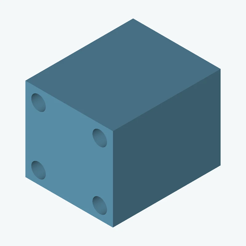 Rectangular body, 25.98 × 24.8 × 32 mm (W×D×H) — 1278