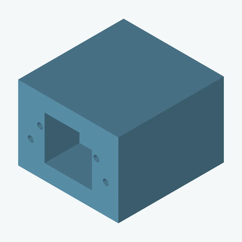 Rectangular body, 95 × 70.5 × 100 mm (W×D×H) — 1281