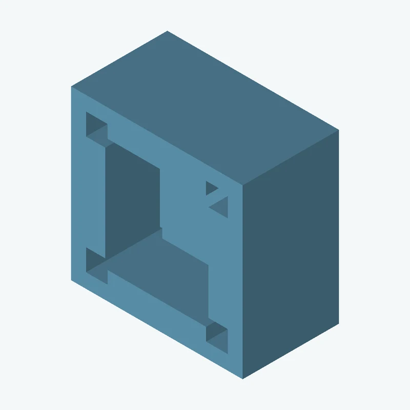 Rectangular body, 80 × 78.3 × 44.9 mm (W×D×H) — 1381