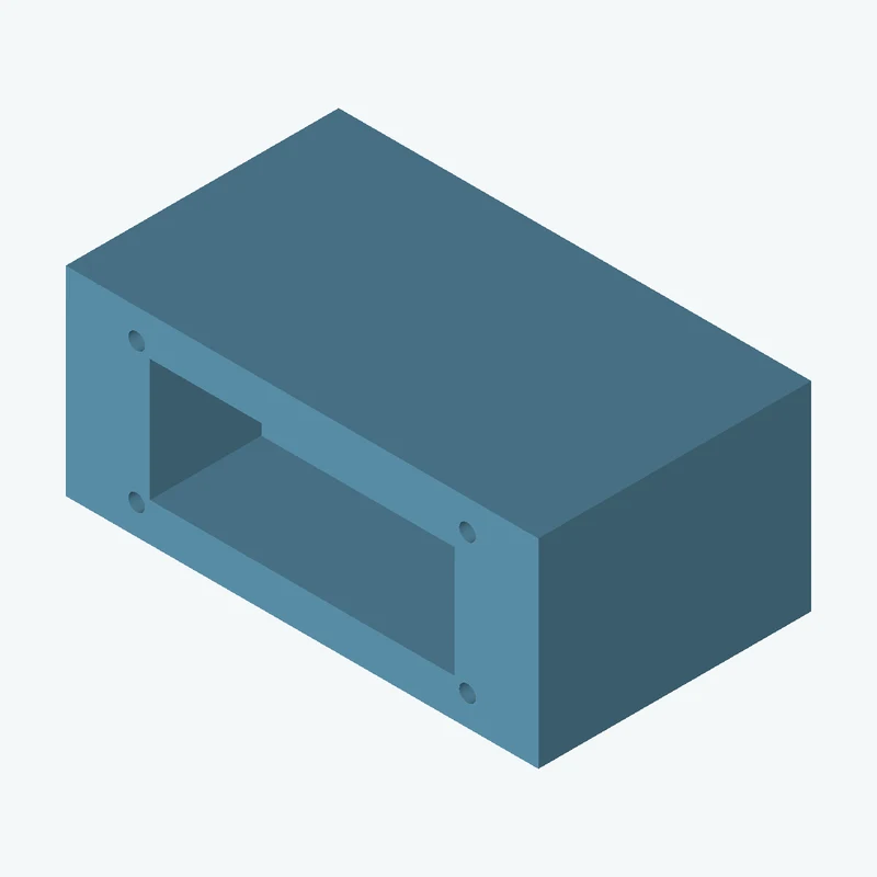 Rectangular body, 91.64 × 38.7 × 52.9 mm (W×D×H) — 1467