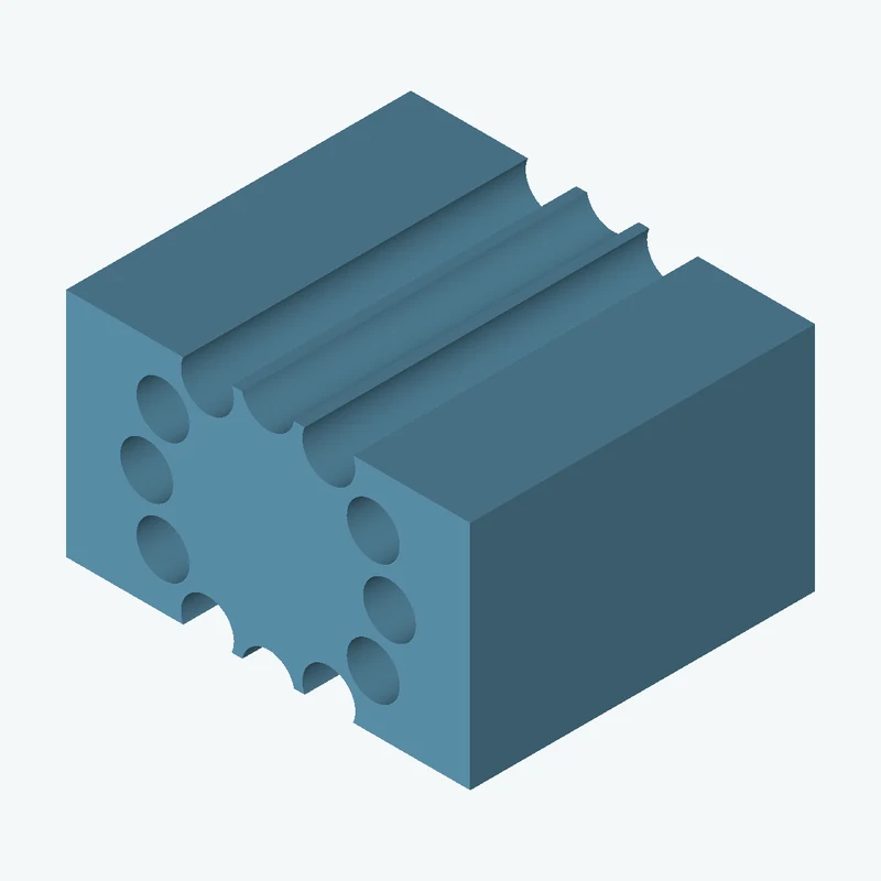 Rectangular body, 64.24 × 36.8 × 54.8 mm (W×D×H) — 1587