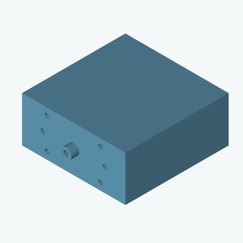 Rectangular body, 100 × 43.9 × 100 mm (W×D×H) — 1602