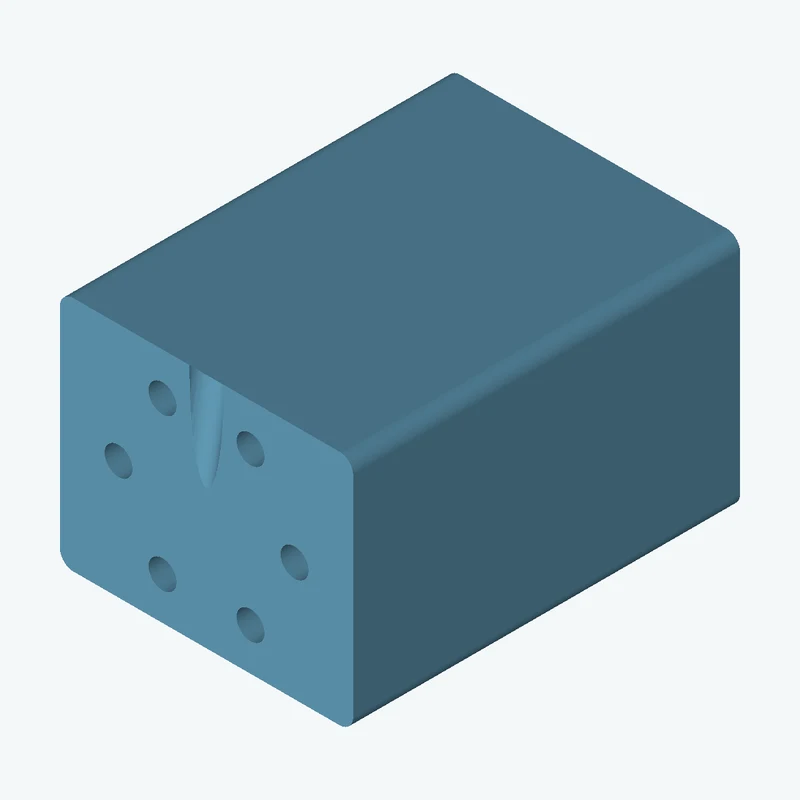Rectangular body, 45.3 × 36.6 × 59.8 mm (W×D×H) — 1650