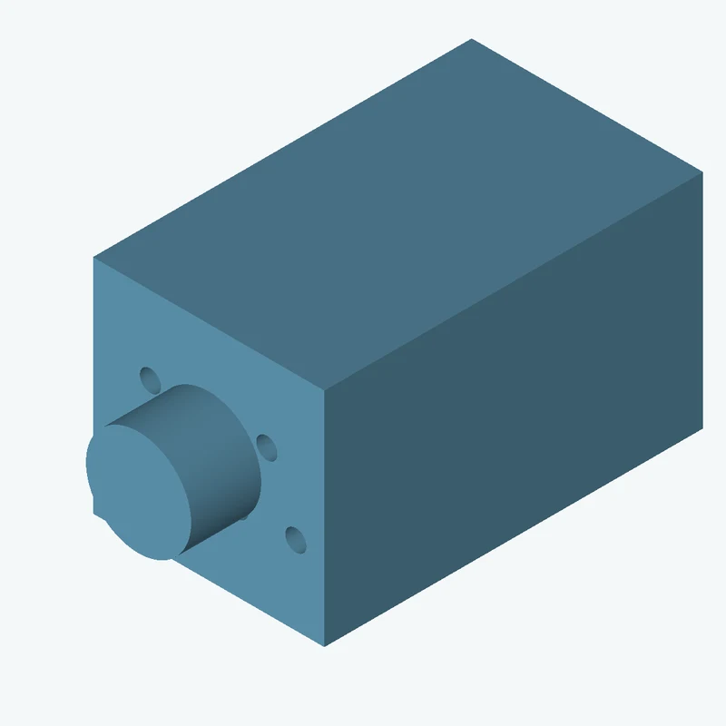 Rectangular body, 35 × 33.6 × 57.3 mm (W×D×H) — 1668