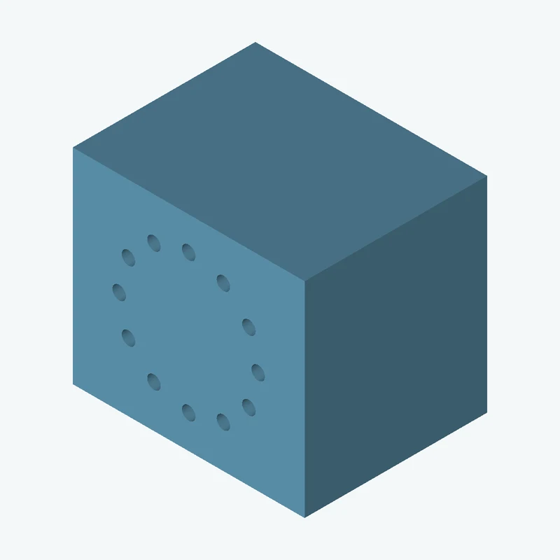 Rectangular body, 74.4 × 65.8 × 58.6 mm (W×D×H) — 1767