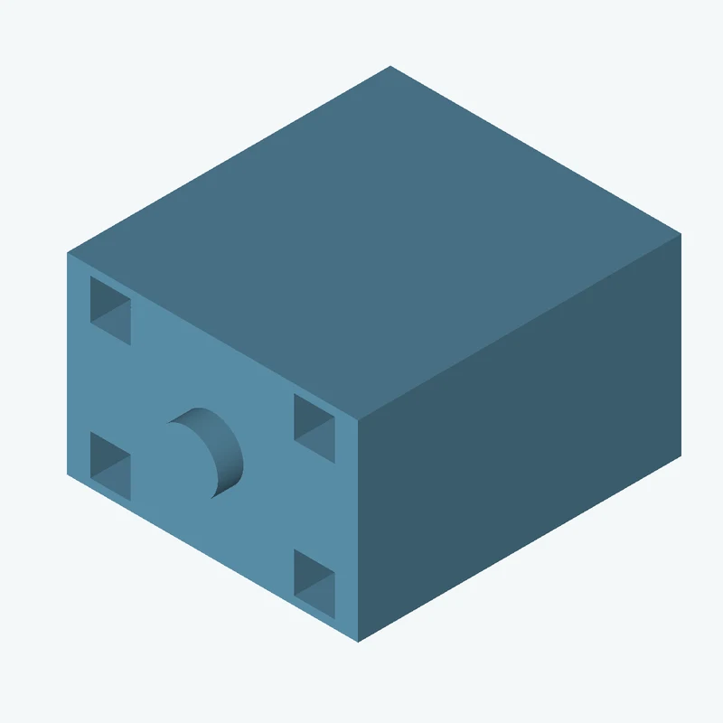 Rectangular body, 90 × 59.5 × 100 mm (W×D×H) — 1828