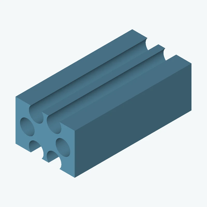Rectangular body, 25.92 × 17.8 × 51.1 mm (W×D×H) — 2047