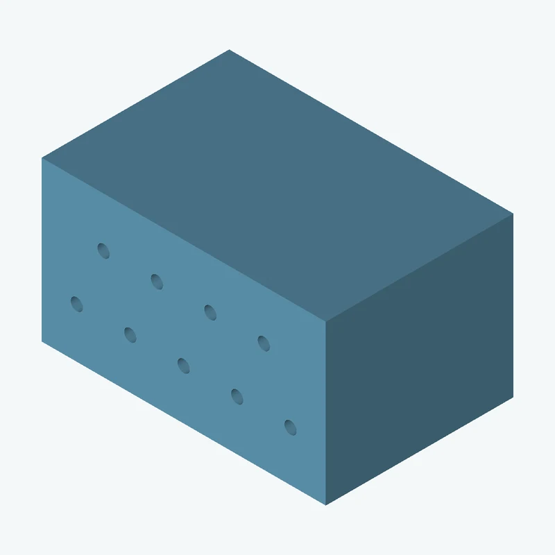 Rectangular body, 75 × 42 × 49.5 mm (W×D×H) — 2084