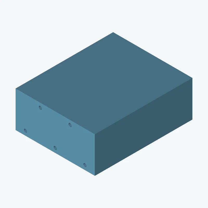 Rectangular body, 81.26 × 36.9 × 100 mm (W×D×H) — 2168