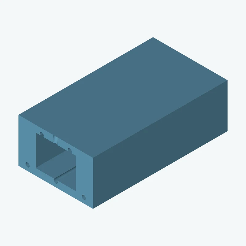 Rectangular body, 50 × 29.6 × 90.3 mm (W×D×H) — 2313