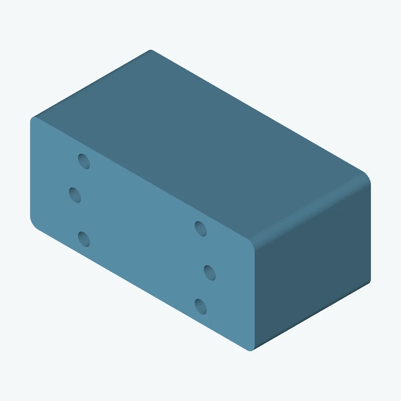 Rectangular body, 80 × 34.4 × 41.4 mm (W×D×H) — 2319