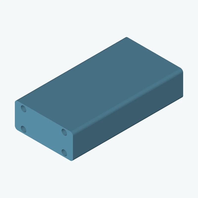 Rectangular body, 46.62 × 20.3 × 88.3 mm (W×D×H) — 2365