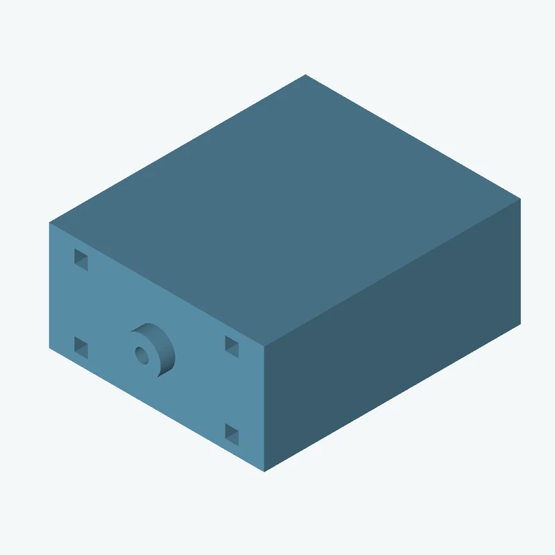 Rectangular body, 83.93 × 42.4 × 100 mm (W×D×H) — 2454