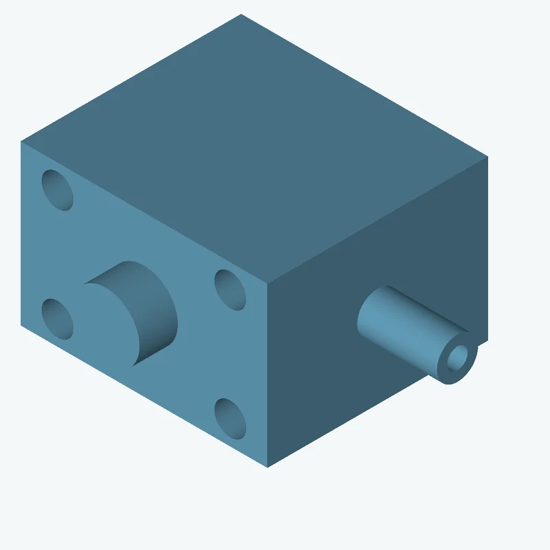 Rectangular body, 65 × 42 × 58.1 mm (W×D×H) — 2672