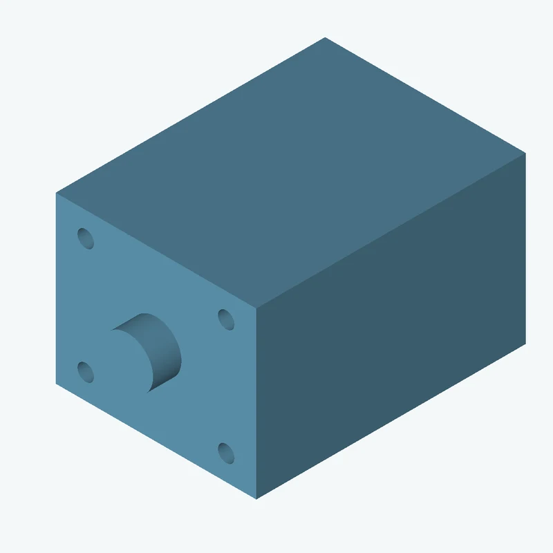 Rectangular body, 65 × 53.6 × 87.3 mm (W×D×H) — 2712