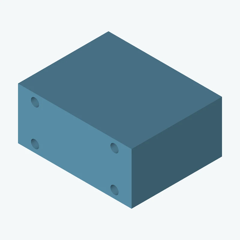 Rectangular body, 89.6 × 40.8 × 71.4 mm (W×D×H) — 2768