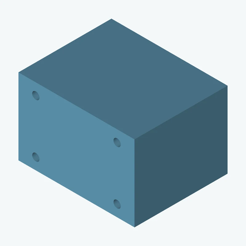 Rectangular body, 85 × 55.8 × 68.1 mm (W×D×H) — 2870